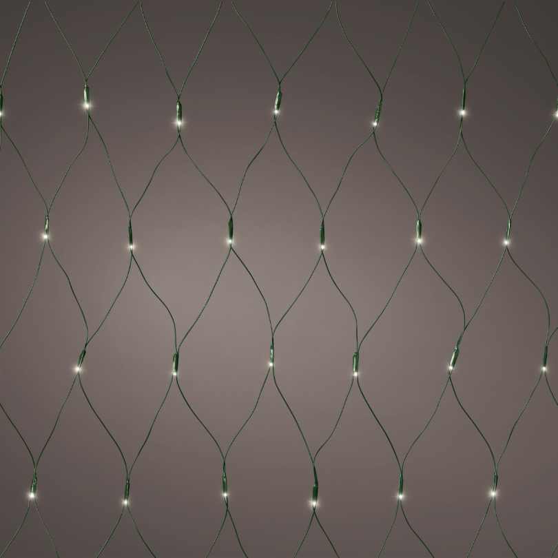 The LED Net Lights – Warm White – 200 Count by Available for Pick-Up & Delivery features a grid of softly glowing LEDs, creating a warm diamond pattern over any neutral backdrop.