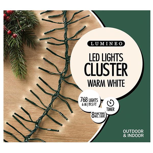 Cluster LED 768 String Lights Warm White