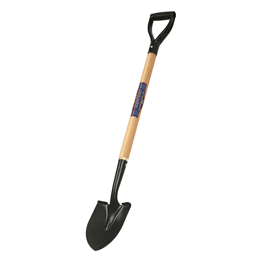 Classic Gardener Round Point Shovel With Wood D-Handle - Hicks Nurseries