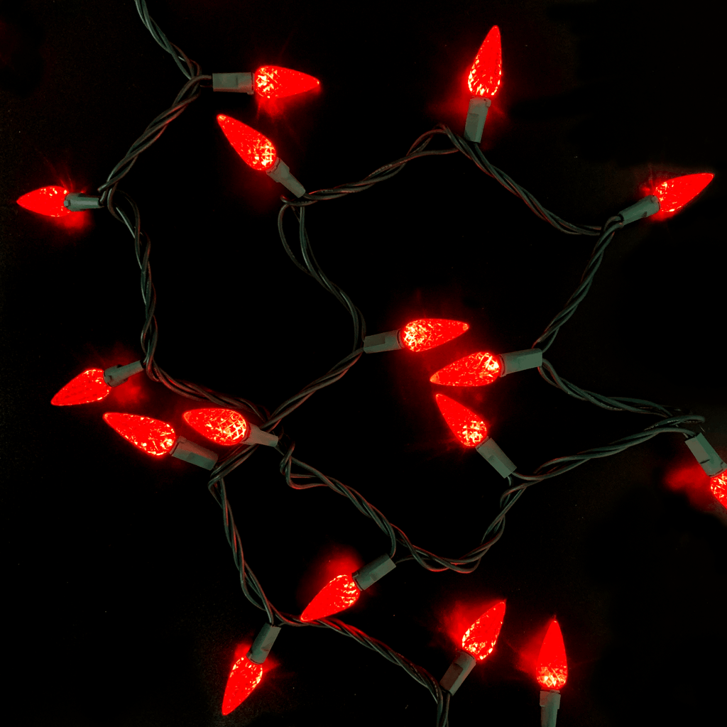 C6 LED 50 ct. String Lights Red - Hicks Nurseries