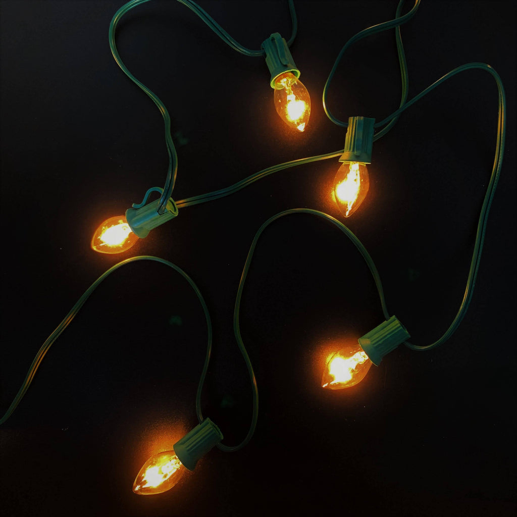 C7 25 ct. String Lights Transparent Clear - Hicks Nurseries