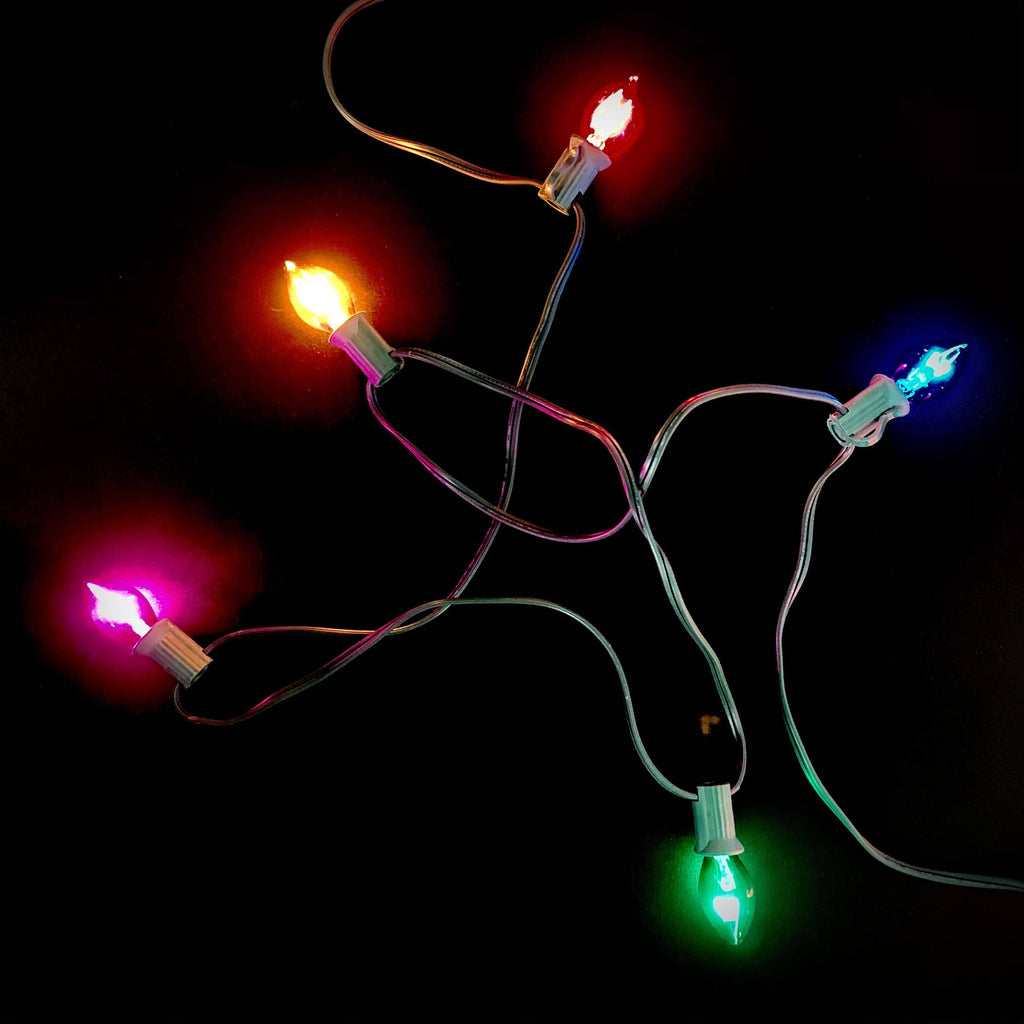 C7 25 ct. String Lights Transparent Multi-Colored - Hicks Nurseries