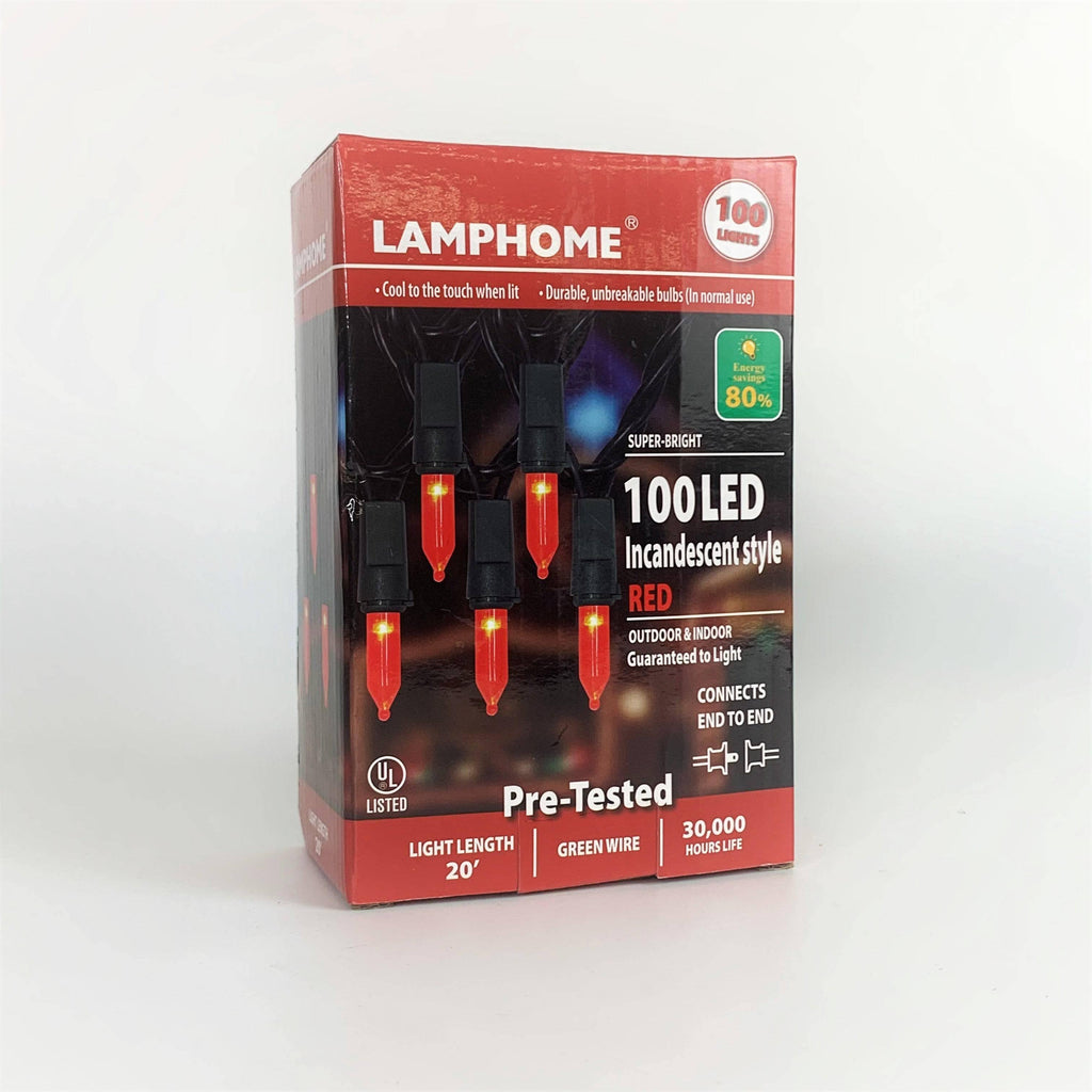 Incandescent Style LED 100 ct. String Lights Red - Hicks Nurseries