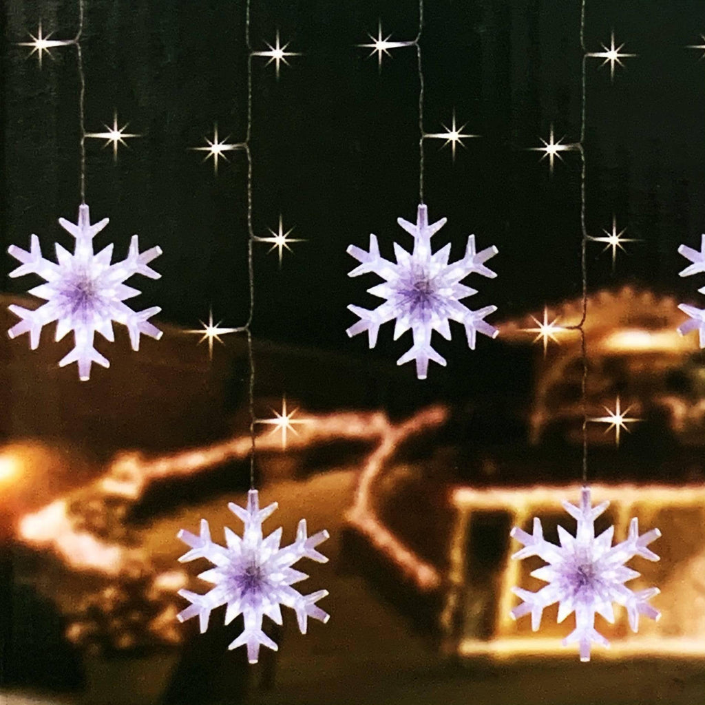Snowflake Icicle LED 10 ct. Light Set White - Hicks Nurseries