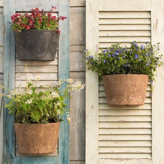 exterior wall planters Napa Wall Planter - Black