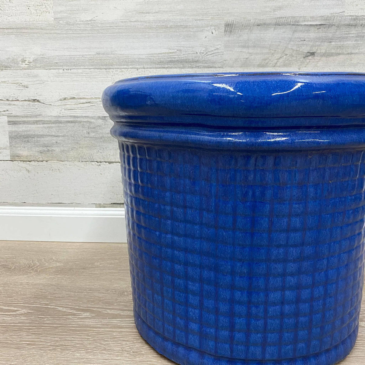 Punchcard Planter - Blue - 16-inches