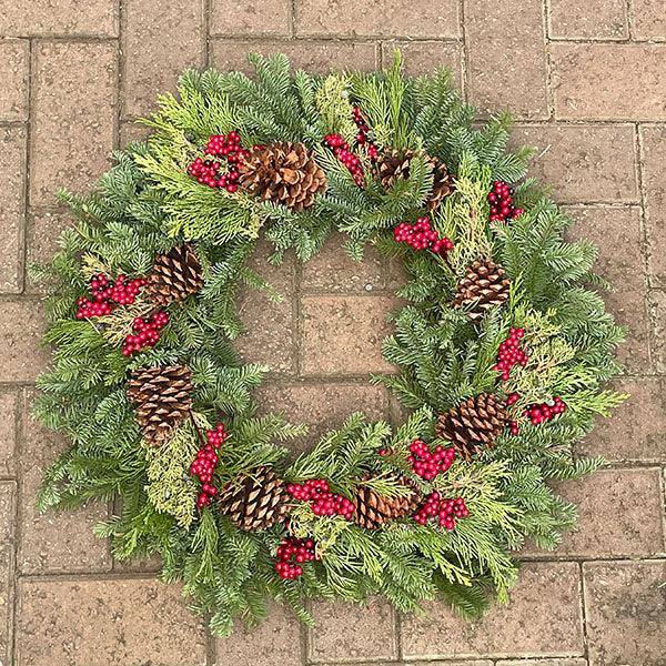 Wreath - Cone & Canella - Hicks Nurseries