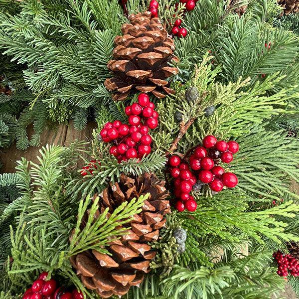 Wreath - Cone & Canella - Hicks Nurseries