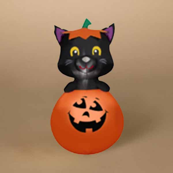 Inflatable - Cat in Jack-o-Lantern