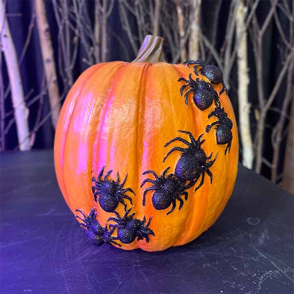 Pumpkin - with Spiders - 10"