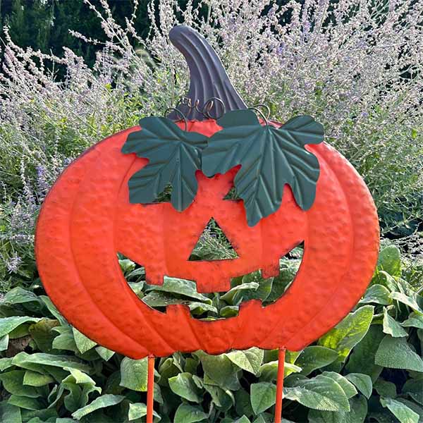 Jack-o-Lantern Pumpkin Stake - 32"