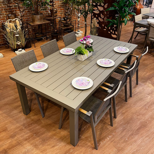 Aspect Slat Outdoor Patio Extension Dining Set - 7 pc.