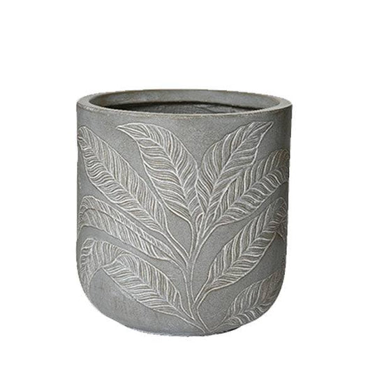 Coco Planter – Grey Washed – 12.6-inches