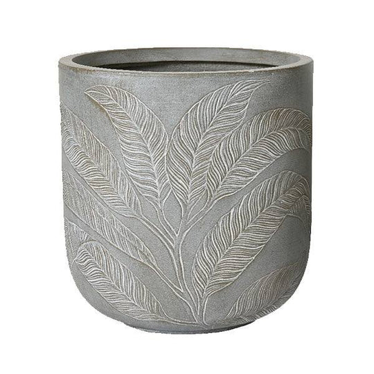 Coco Planter – Grey Washed – 15-inches
