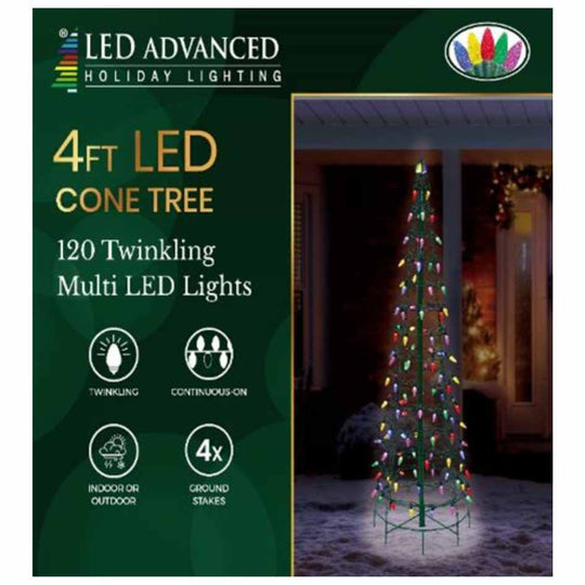 Cone Tree - LED Outdoor Decor - 4'