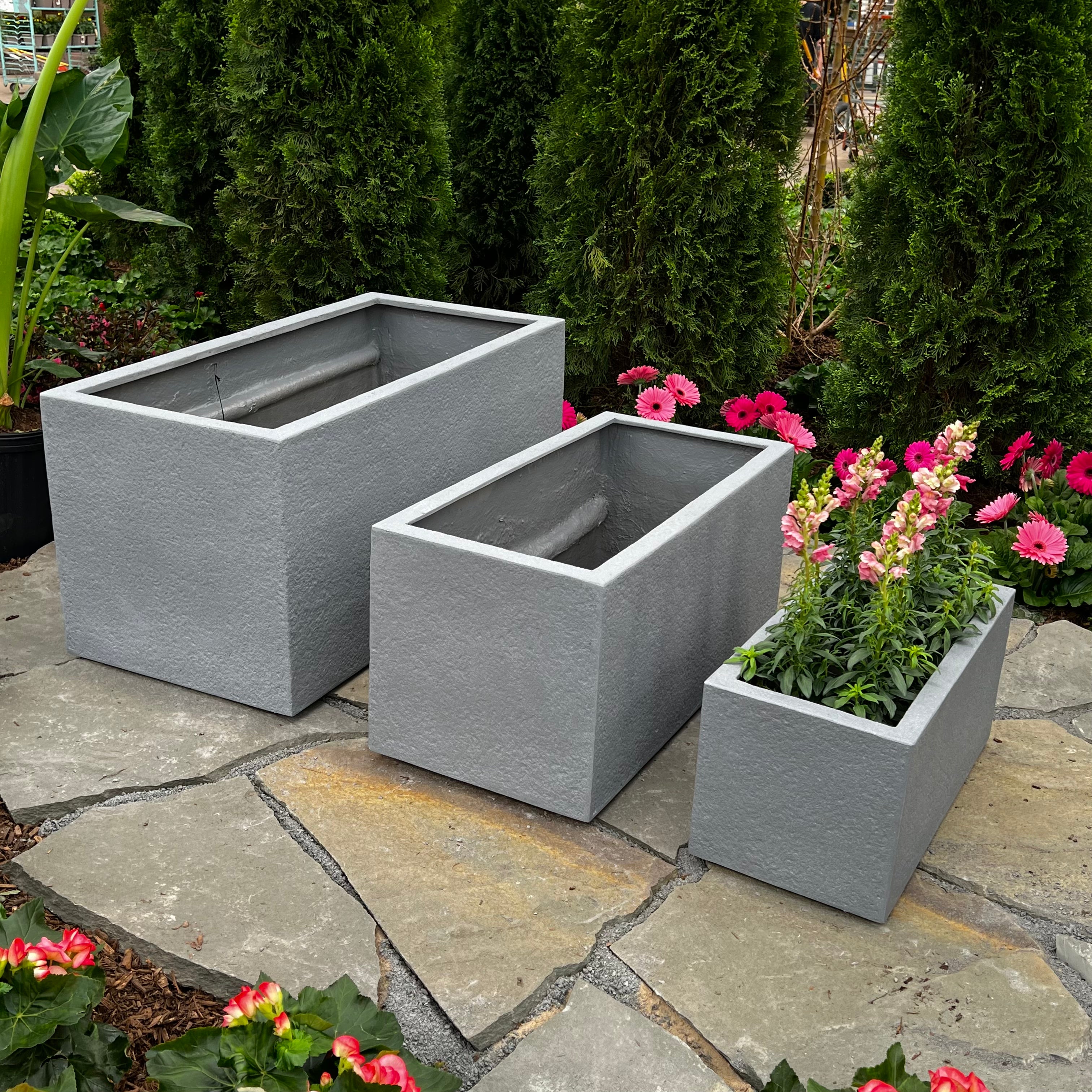 plant trough indoor Gloucester Trough Planter - Grey