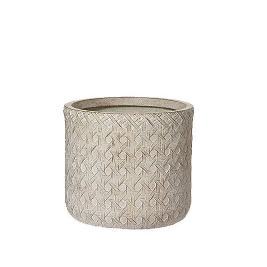 Jax Cylinder Planter - Beige – 12-inches