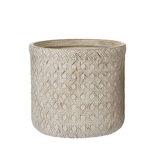 Jax Cylinder Planter - Beige – 14.8-inches
