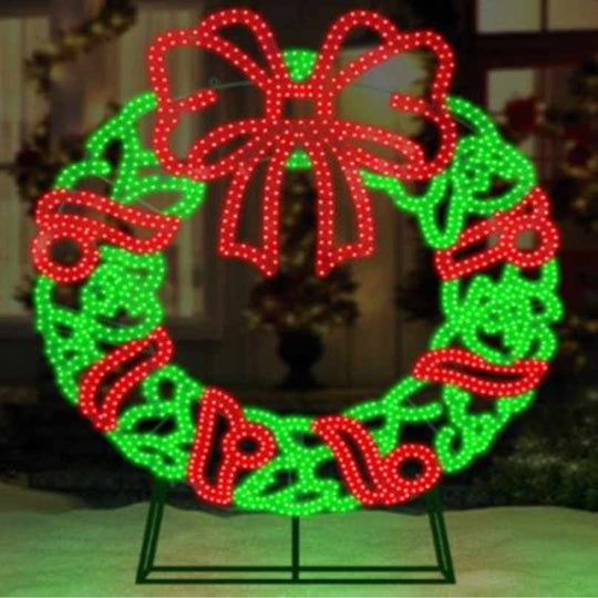 Jumbo Hi-Vibrant LED Wreath - 48.5"