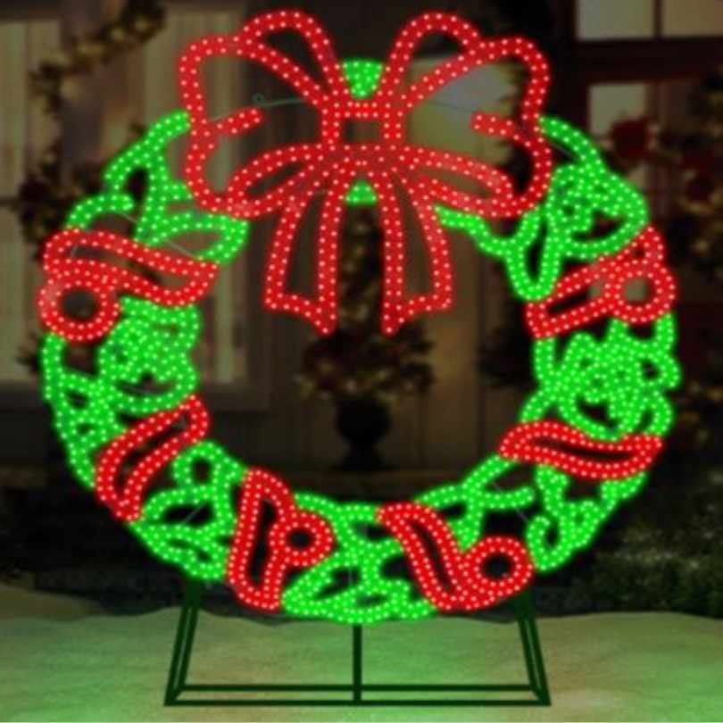 Jumbo Hi-Vibrant LED Wreath - 48.5
