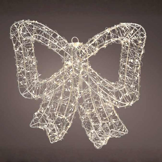 Micro LED Lit Bow - Warm White Lights - 15-Inch