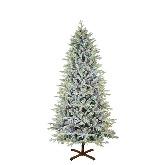 Nordic Flocked Fir Multi-Function Lights 7.5 Ft.