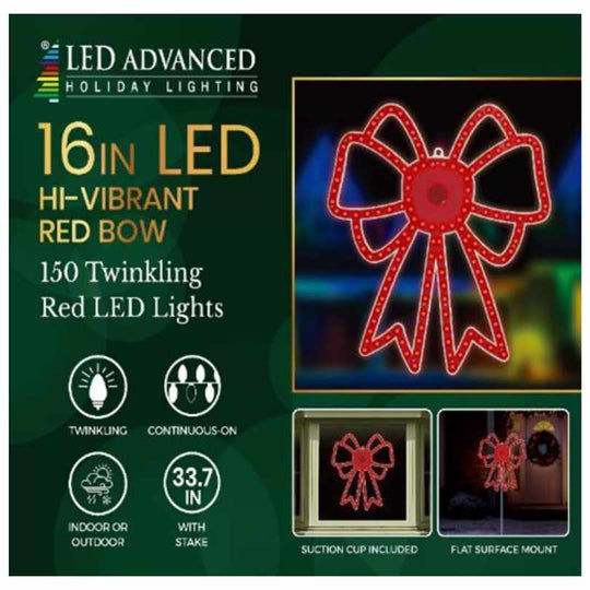 Bow - LED Outdoor Decor - 16"