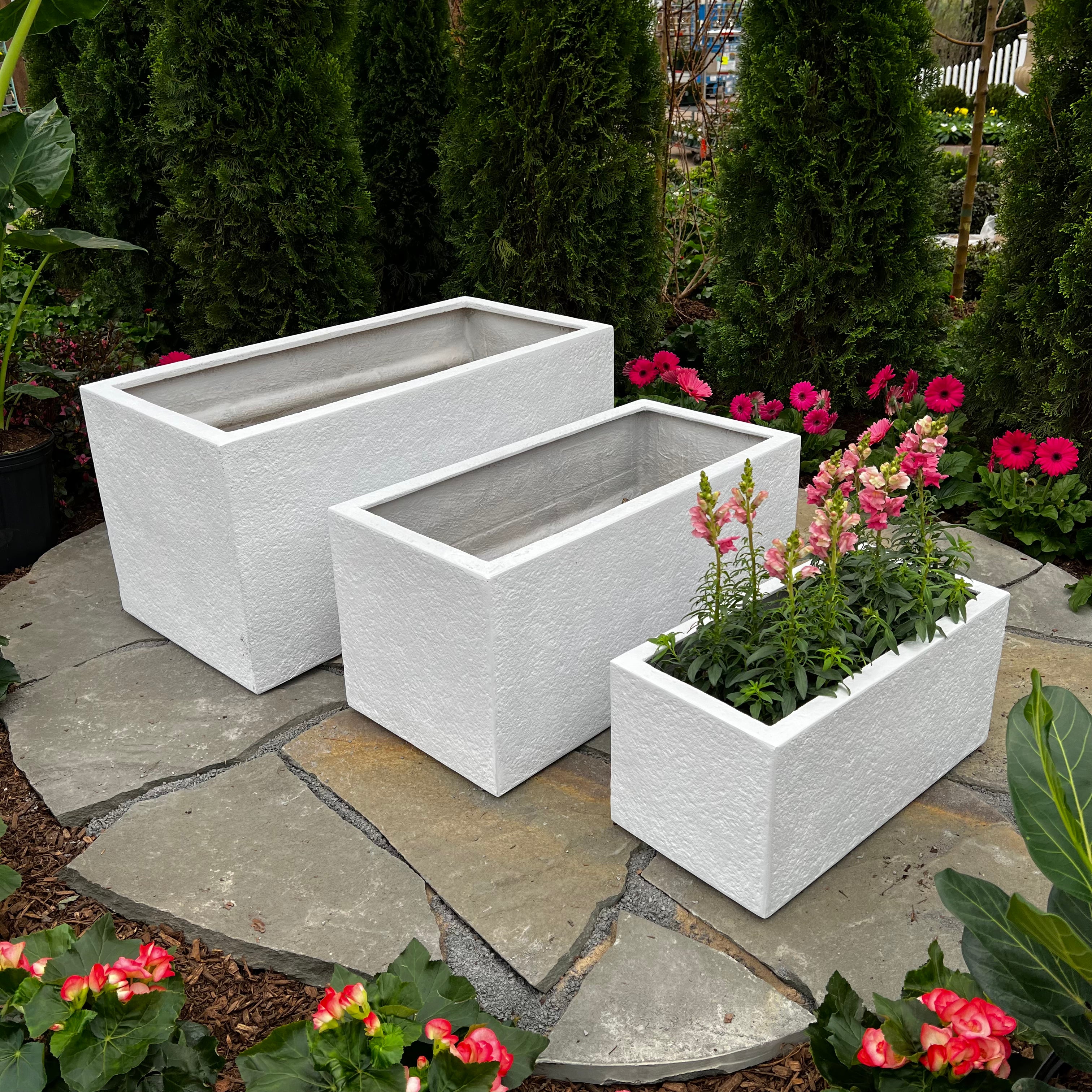 trough indoor planter Gloucester Trough Planter - White