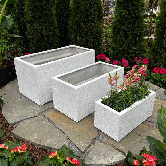 Gloucester Trough Planter - White - 38-inches x 18-inches