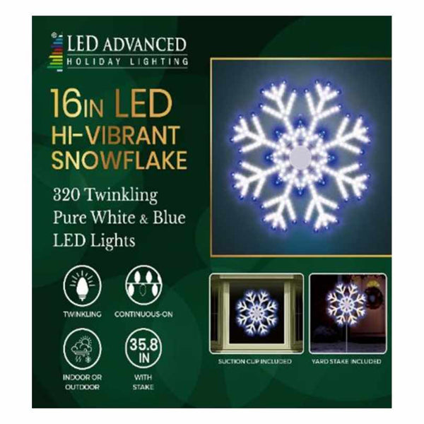 Available In-Store or Online: Snowflake - LED Outdoor Decor - 16