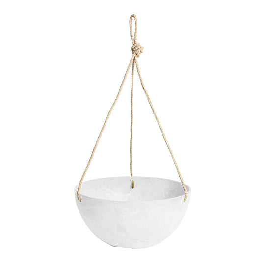 Hanging Bowl Planter - White - 10-inches