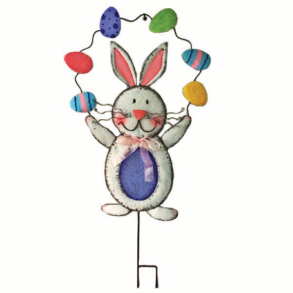 Garden Stake – Juggling Bunny