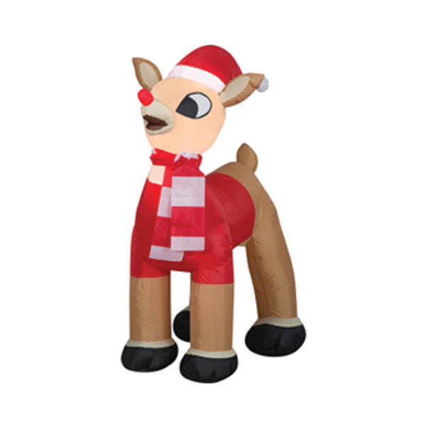 Inflatable – Rudolph with Santa Hat & Scarf – 42”