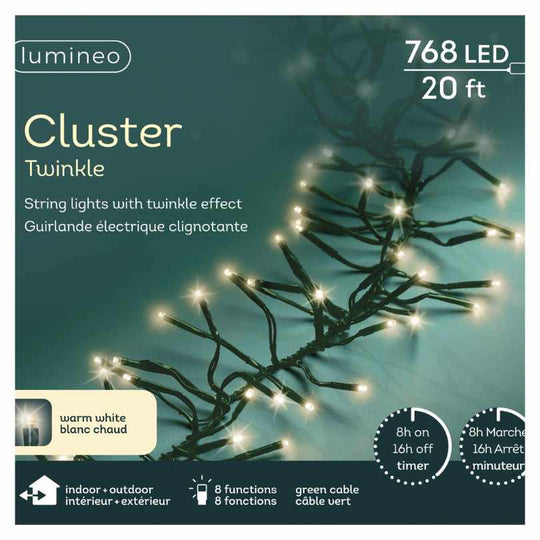 Cluster LED 768 ct. String Lights Warm White