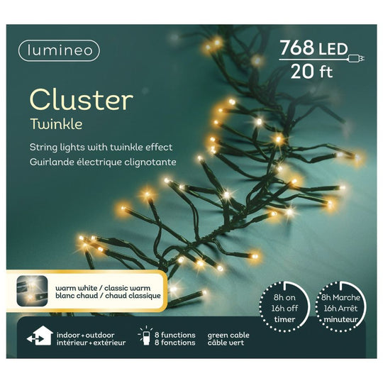 Cluster LED 768 ct. String Lights Warm White