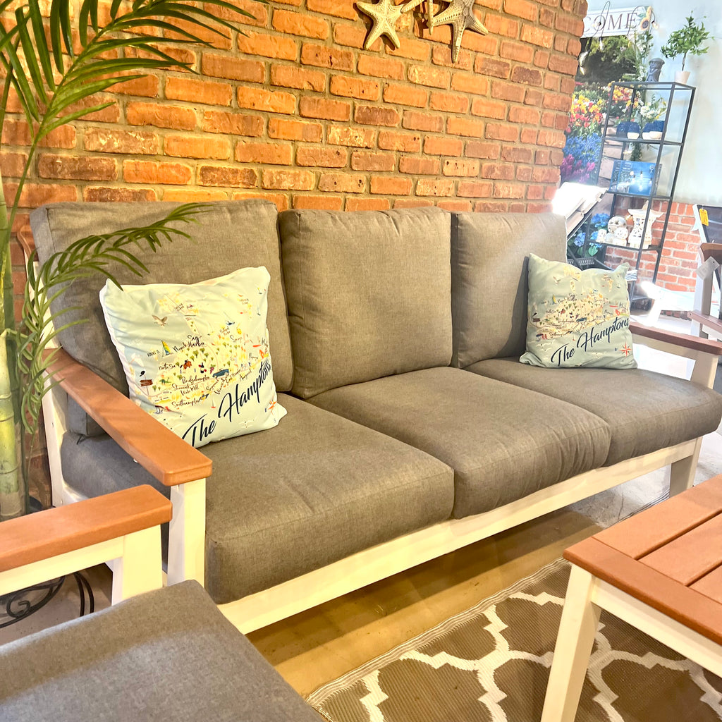 Nantucket Outdoor Patio Sofa, Club Chair and Swivel Rocker Seating Set – 3 Piece Set