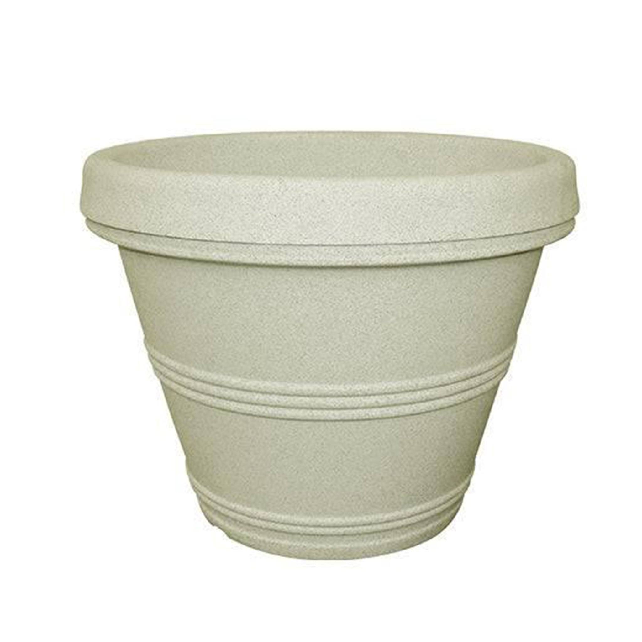 32 inch diameter planter pots Planter - Basic Rim - Sandstone