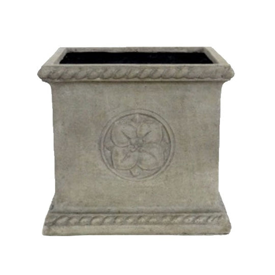 Lightweight Square Planter – Antique White – 14.63-inch