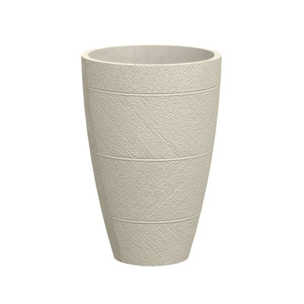 14 inch white plant pot Planter - Drizzle - Off White - Tall