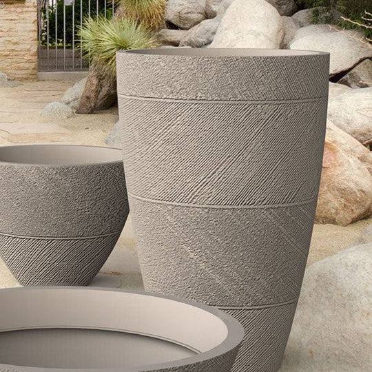 Planter - Drizzle - Stone - Tall - 14-inch x 17-inch