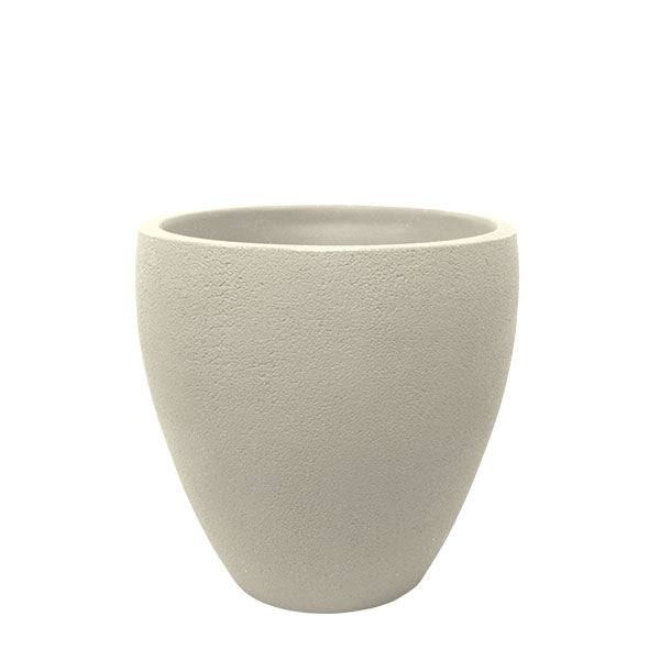30 inch pot planter Planter - Rustic Ellipse - Off white