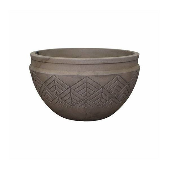 Planter - Tribal - Mocha - Low - 29-inch