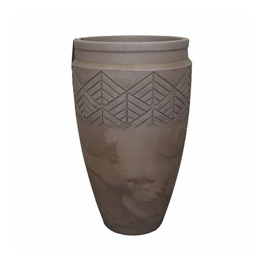 Planter - Tribal - Mocha - Tall - 29-inch