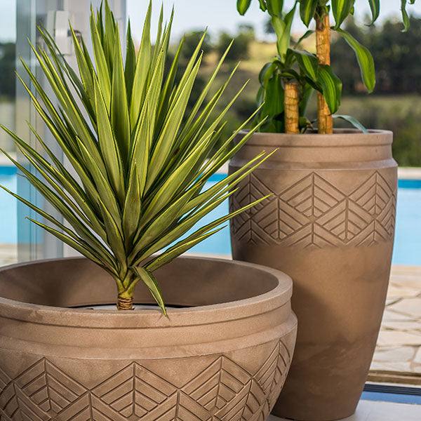 local planter pots Planter - Tribal - White - Tall