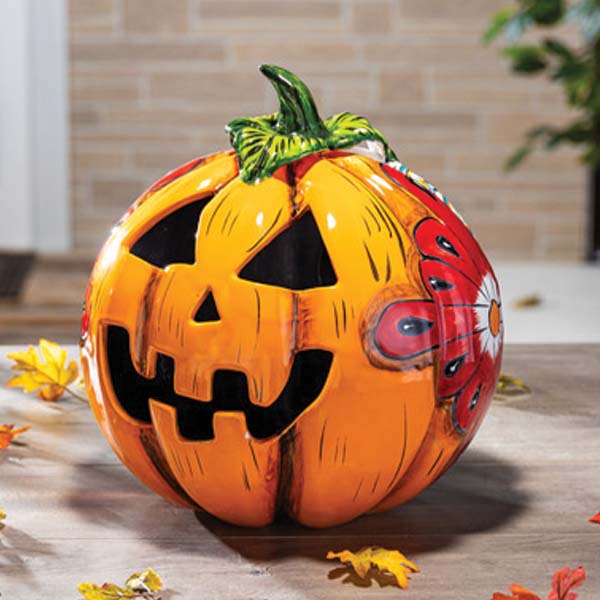 Pumpkin - Talavera Jack-o-Lantern - 17"