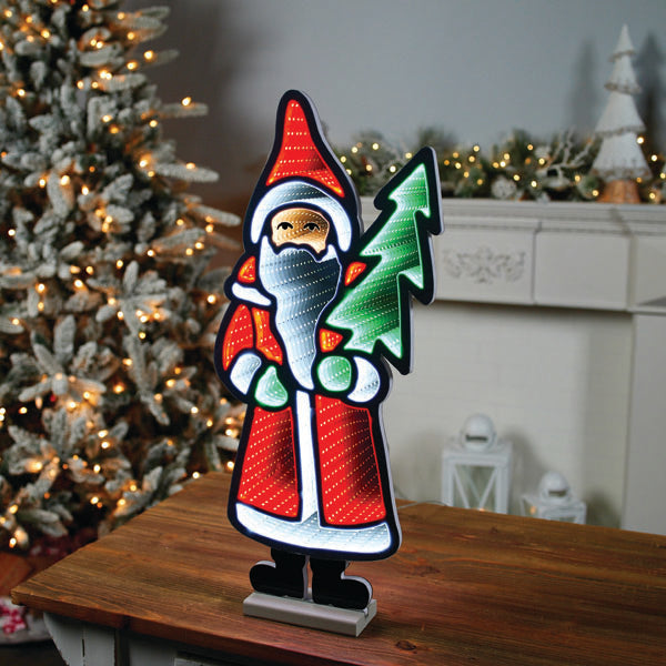 Infinity Light – Santa Holding Tree – 23.5”