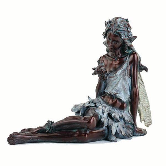 Statuary - Fairy Sitting with Bird