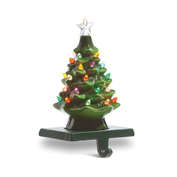 Stocking Holder – Lit Christmas Tree – Battery Operated