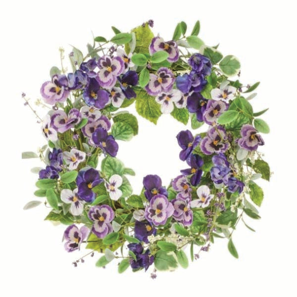 Wreath – 24-inch - Pansies