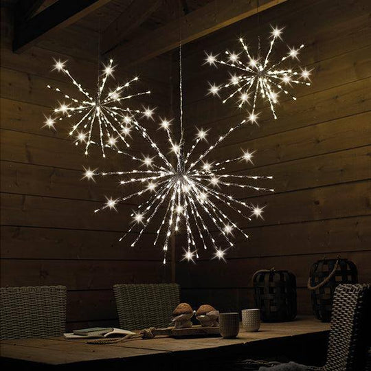 Polestar Flashing LED 160 ct. Silver Decoration Warm White